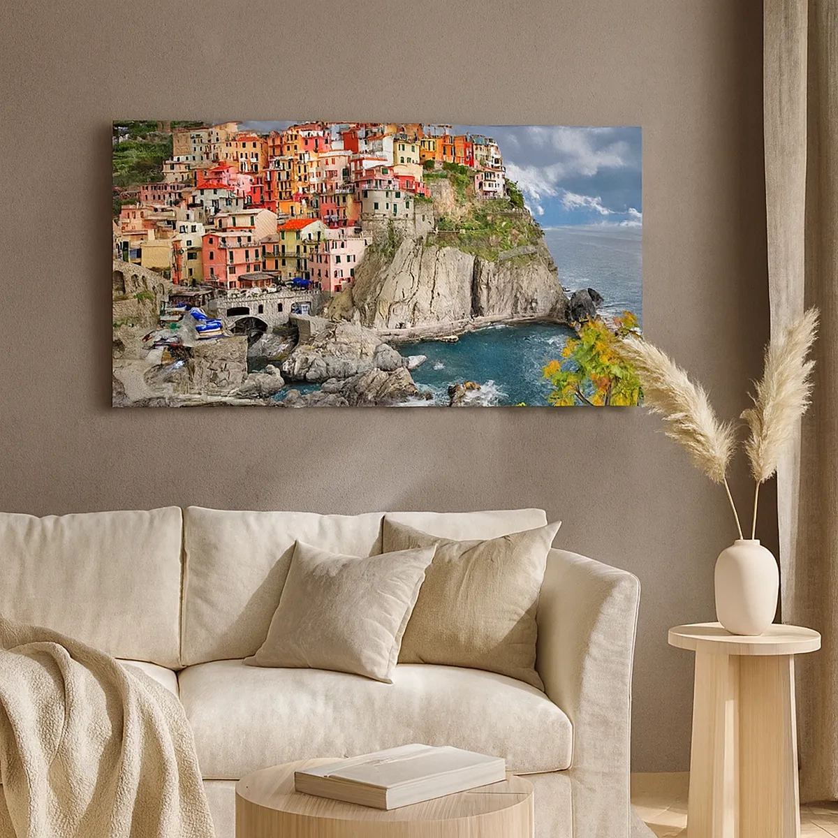 Lærredstryk - Billede på lærred - En klynge klæber sig til klipperne - 30x30 cm