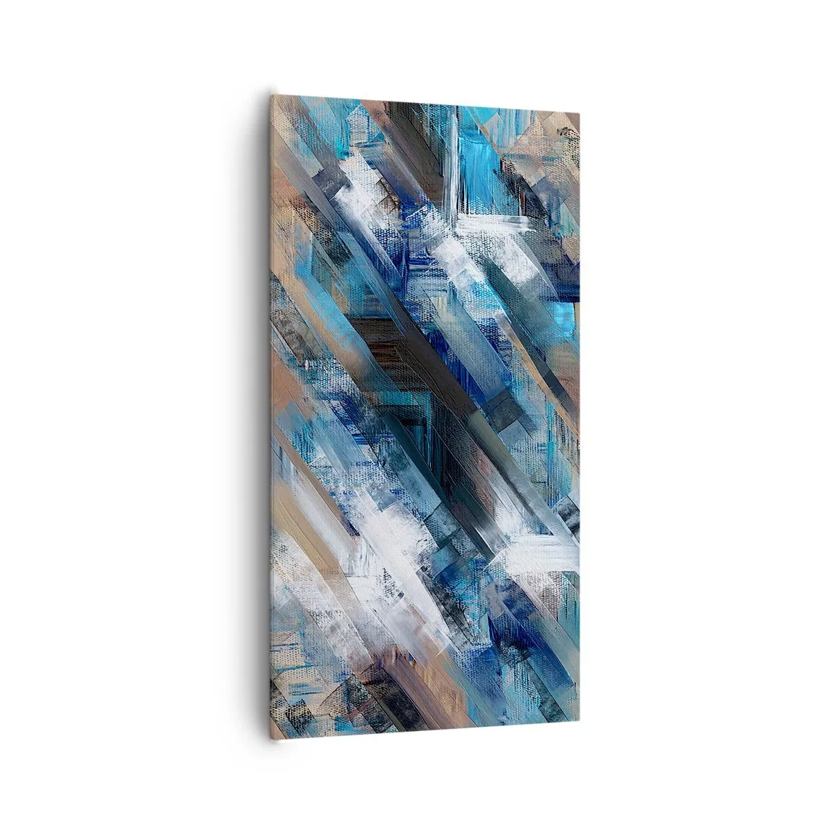 Lærredstryk - Billede på lærred - På en blå skråning - 65x120 cm