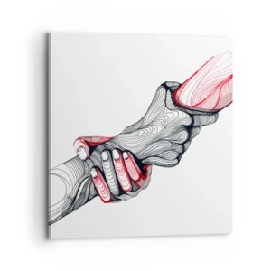 Lærredstryk - Billede på lærred - Du er i gode hænder - 70x70 cm