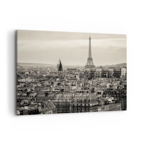 Lærredstryk - Billede på lærred - Over Paris' hustage - 120x80 cm