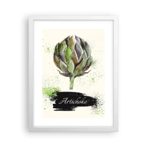 Plakat i hvid ramme - Eviva grøntsager! - 30x40 cm