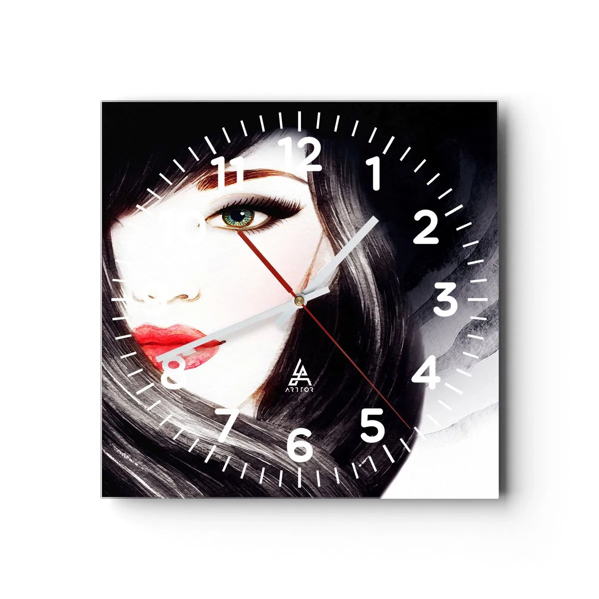 Vægur, Uret - Safir blik - 30x30 cm