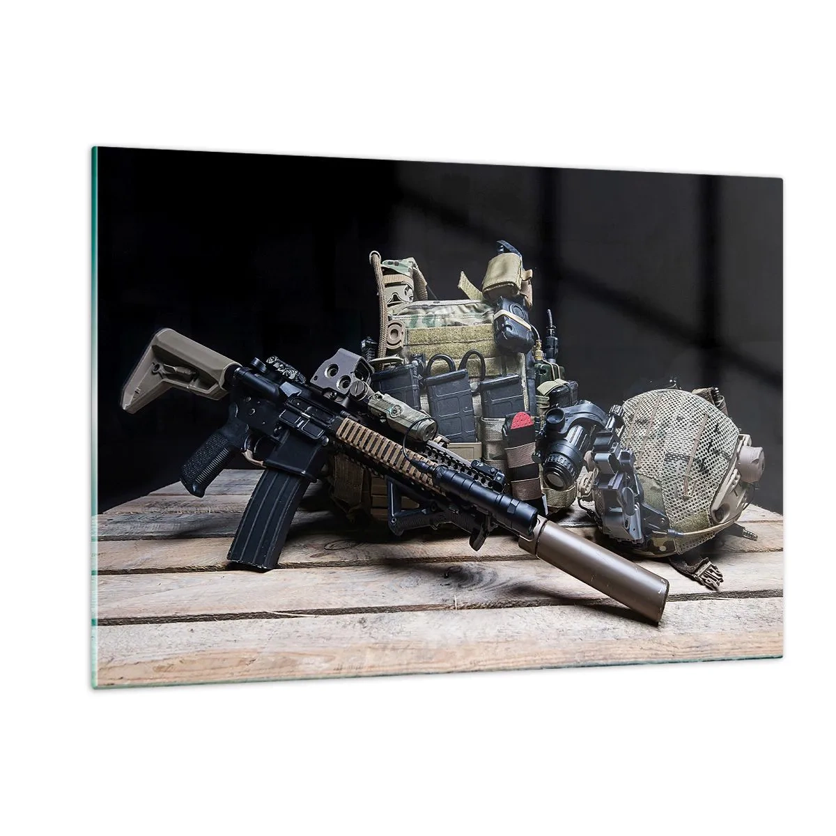 Billede på glas - Hvil! - 120x80 cm