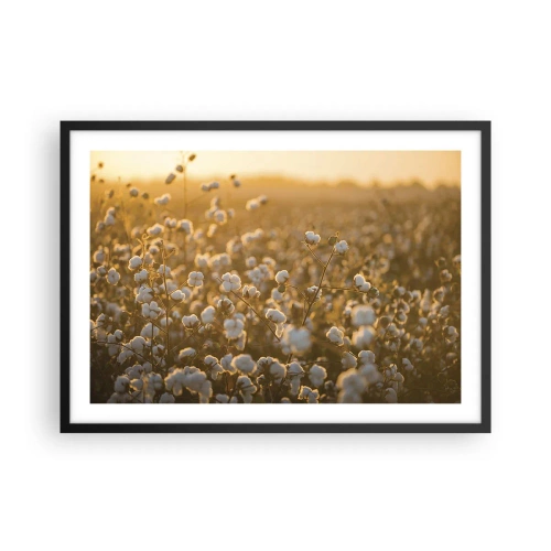 Plakat i sort ramme - Et luftigt felt - 70x50 cm
