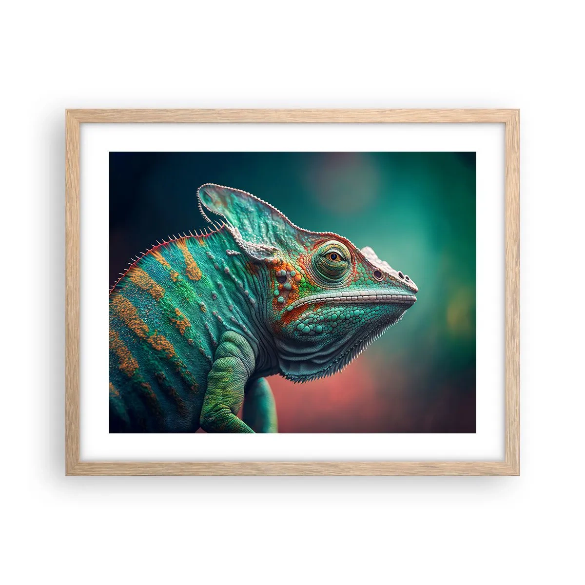 Plakat i ramme af lyst egetræ - Kan du se mig? Ikke godt... - 50x40 cm
