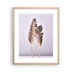 Plakat i ramme af lyst egetræ - Mod intetheden - 40x50 cm