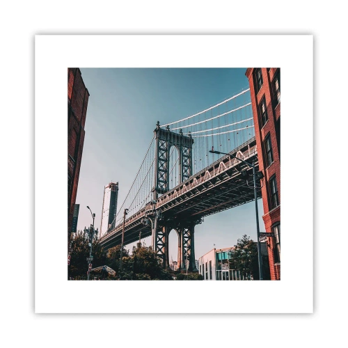 Plakat - Over byens bølger - 30x30 cm