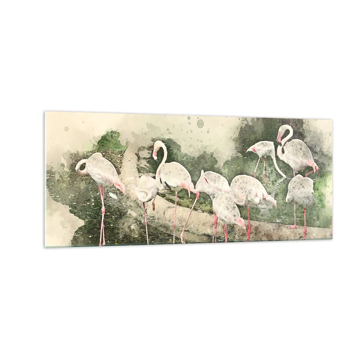 Billede på glas - En eksotisk drøm - 100x40 cm