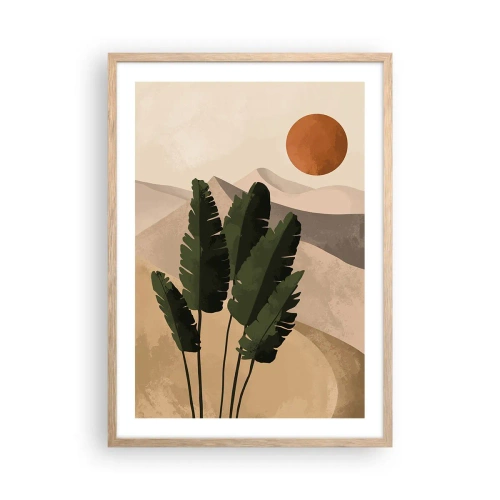 Plakat i ramme af lyst egetræ - Livets triumf - 50x70 cm