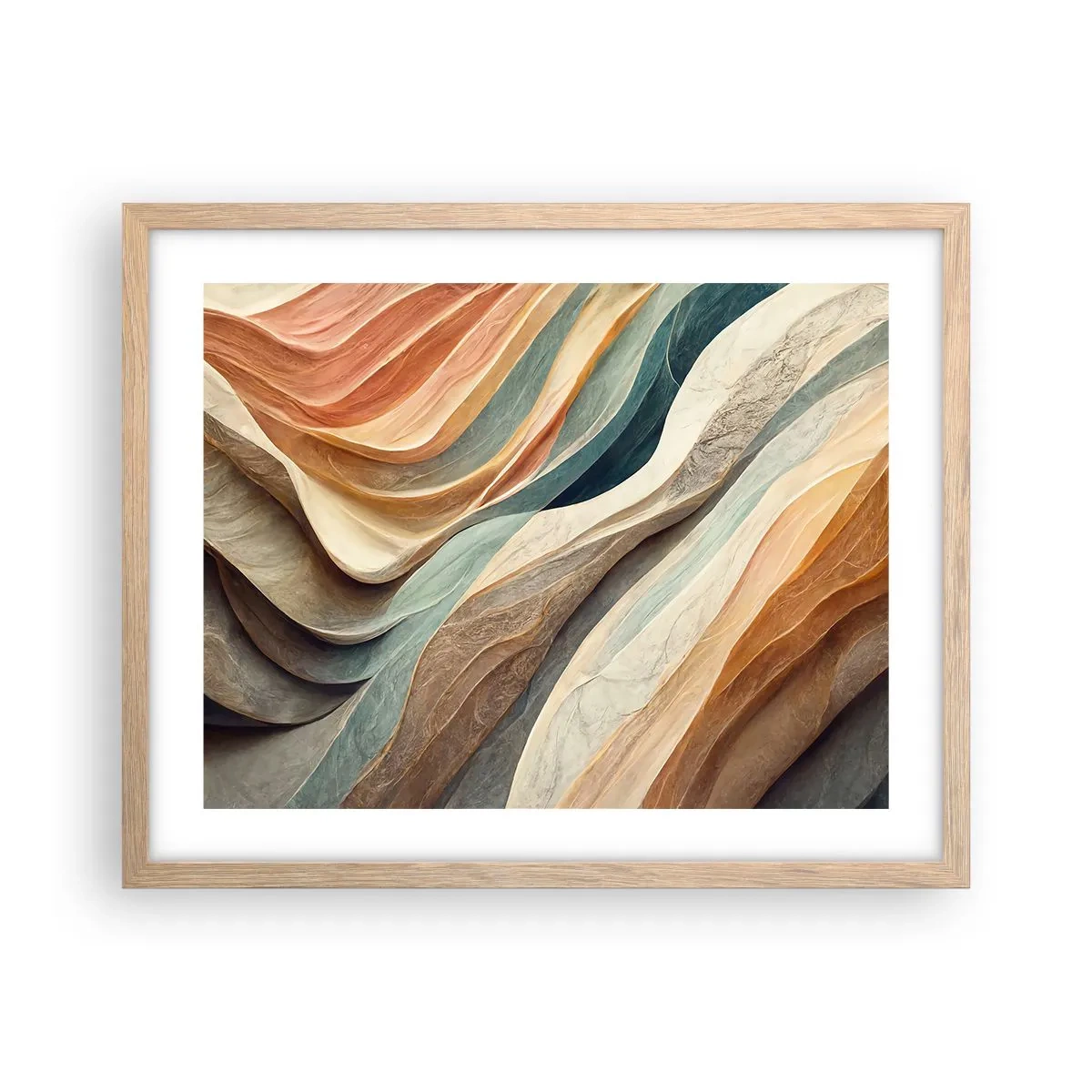 Plakat i ramme af lyst egetræ - Øjeblikke før forandring - 50x40 cm