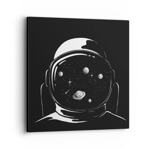 Lærredstryk - Billede på lærred - Flot udsigt - 40x40 cm