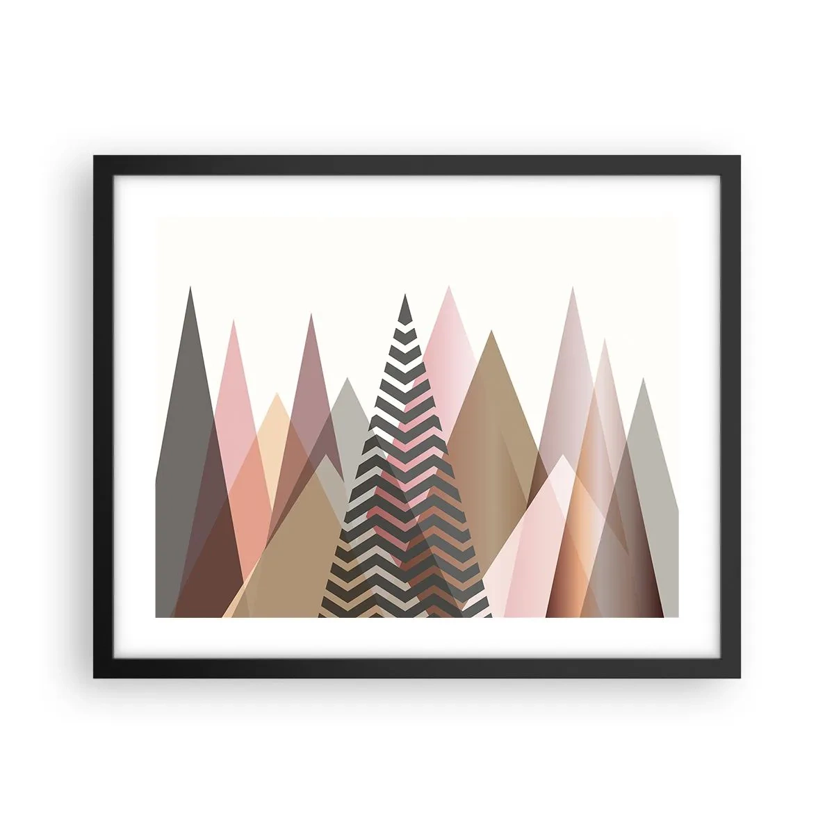 Plakat i sort ramme - Pyramide udsigt - 50x40 cm
