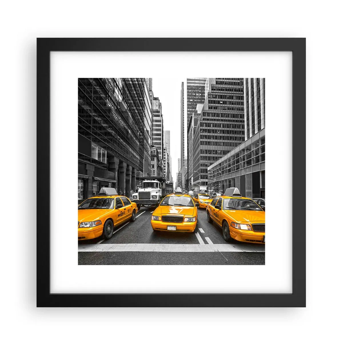 Plakat i sort ramme - Det er os, der farver byen - 30x30 cm
