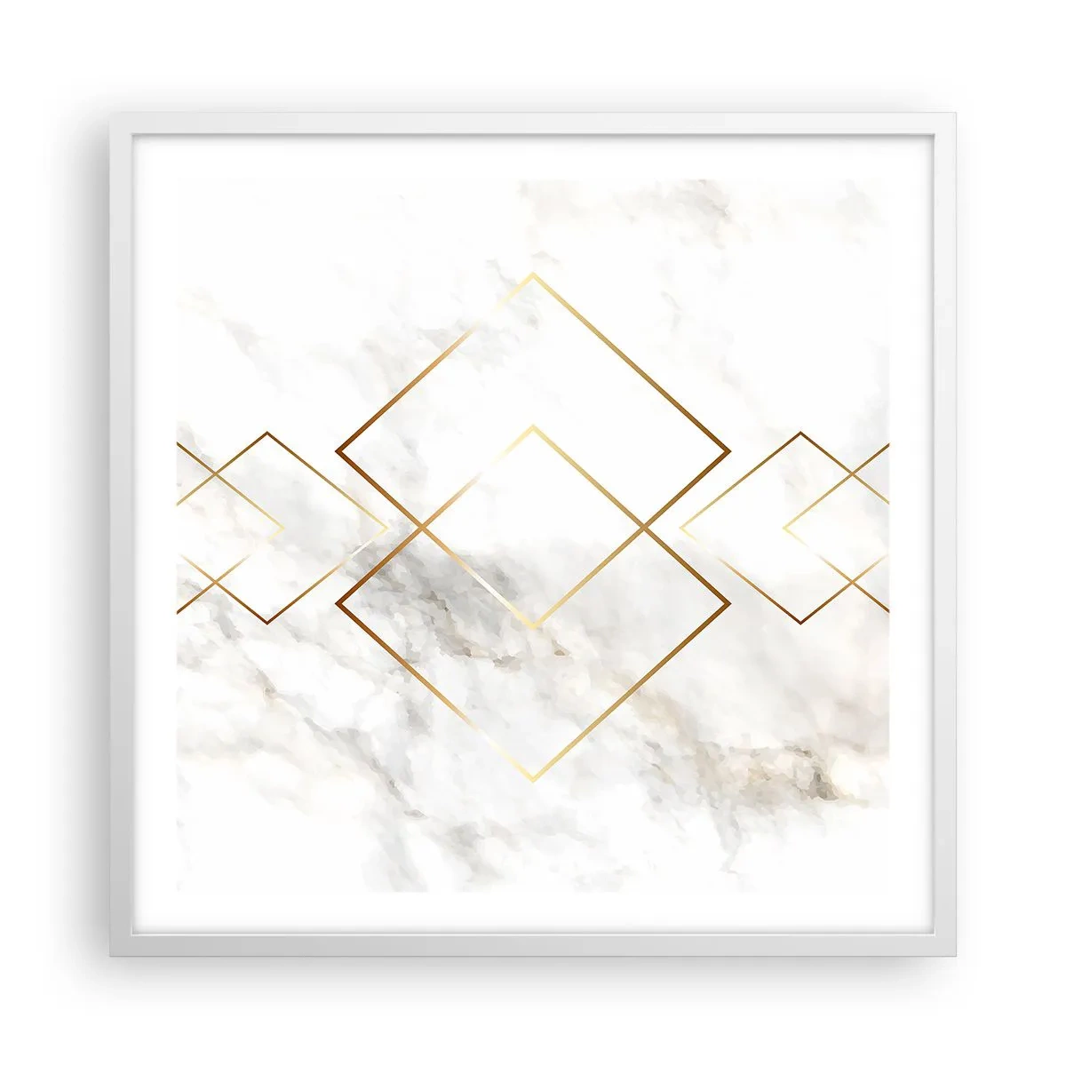 Plakat i hvid ramme - Udsigt til det uendelige - 60x60 cm