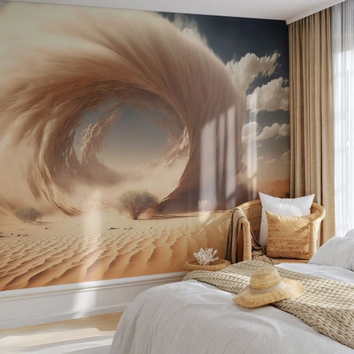 Fototapet Premium Sand - Åben portal - Sand, Ørken, En sandstorm - 100x70 cm