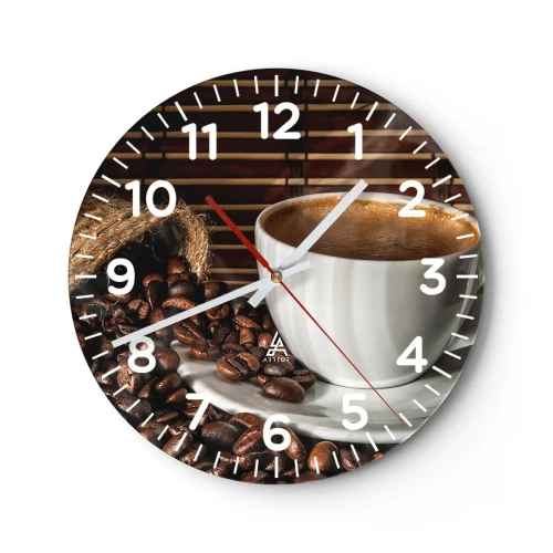 Vægur, Uret - Kulets sorthed, ravets gennemsigtighed - 30x30 cm