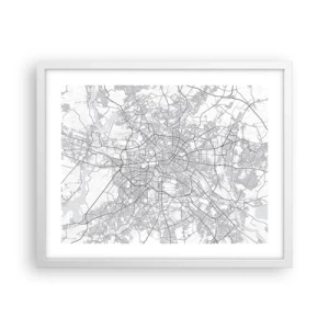 Plakat i hvid ramme - Berlins blomst - 50x40 cm