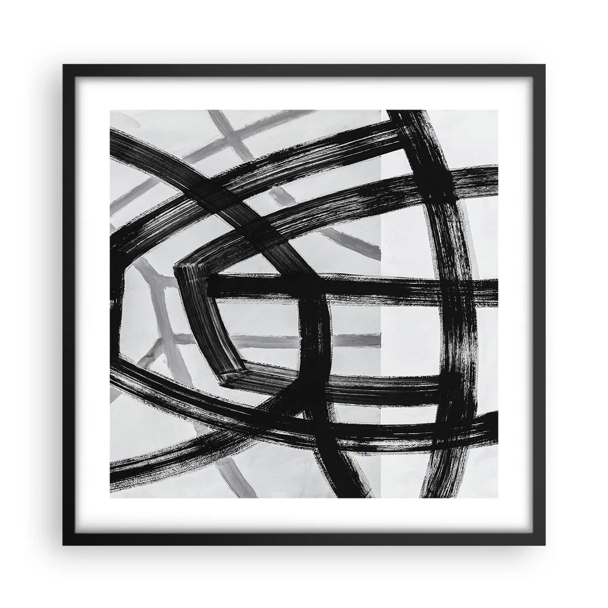 Plakat i sort ramme - Opbygning af dybde - 50x50 cm
