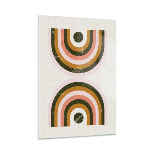 Billede på glas - Tvilling-abstraktion - 50x70 cm