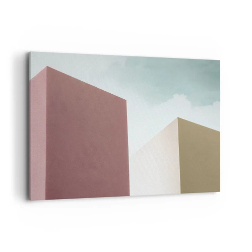 Lærredstryk - Billede på lærred - Geometri af en solrig sommer - 120x80 cm