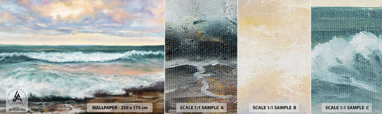 Prøve Fototapet Premium Canvas - Her vil du glatte din sjæl - Landskab, Hav, Ved havet - 100x30 cm