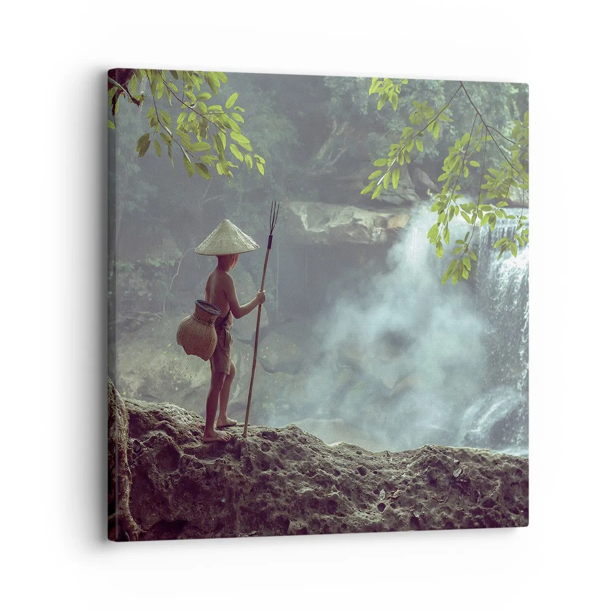 Lærredstryk - Billede på lærred - Venlig med naturen - 30x30 cm