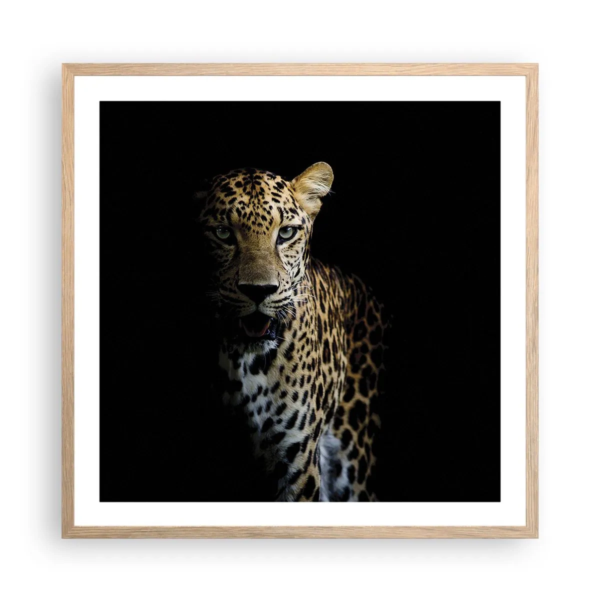 Plakat i ramme af lyst egetræ - Mørk skønhed - 60x60 cm