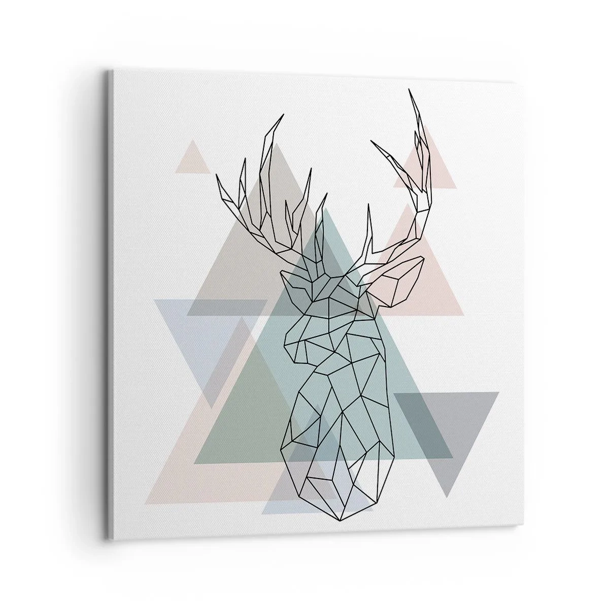 Lærredstryk - Billede på lærred - I en geometrisk skov - 60x60 cm