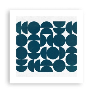 Plakat - Cirkler og halvcirkler - 40x40 cm