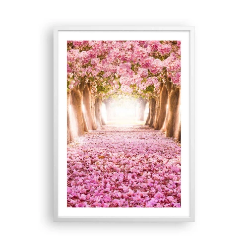 Plakat i hvid ramme - Vejen til paradis - 50x70 cm