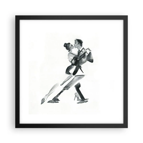 Plakat i sort ramme - I én rytme - 40x40 cm