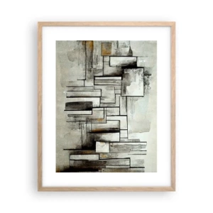 Plakat i ramme af lyst egetræ - Enkelthedens kraft - 40x50 cm