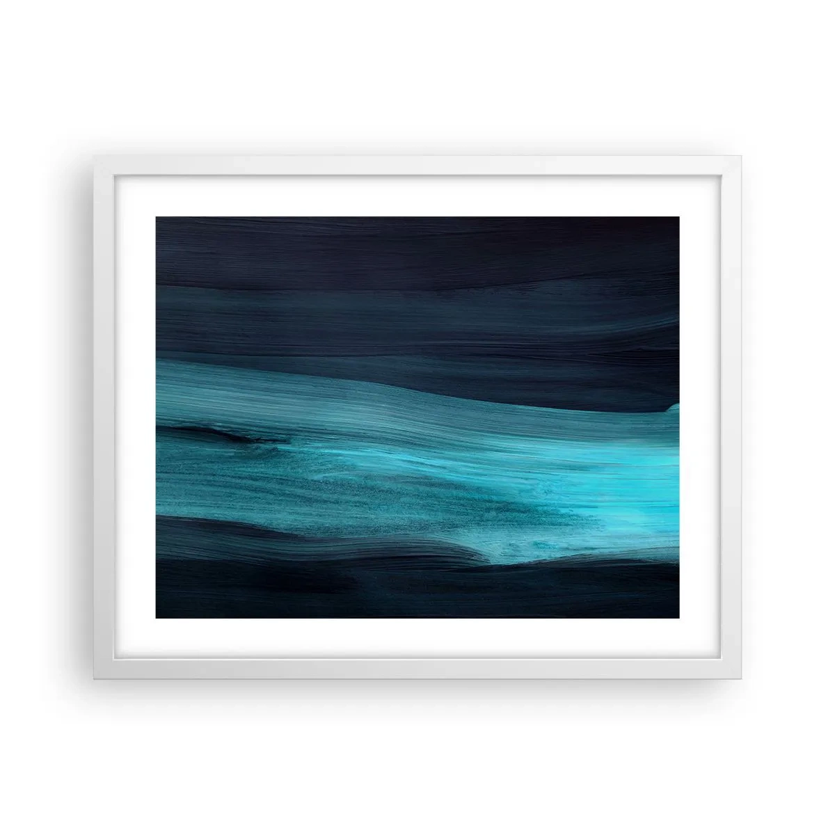 Plakat i hvid ramme - Svøm med strømmen - 50x40 cm