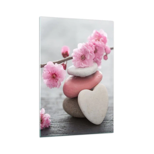 Billede på glas - Kirsebærblomstens lyksalighed - 70x100 cm