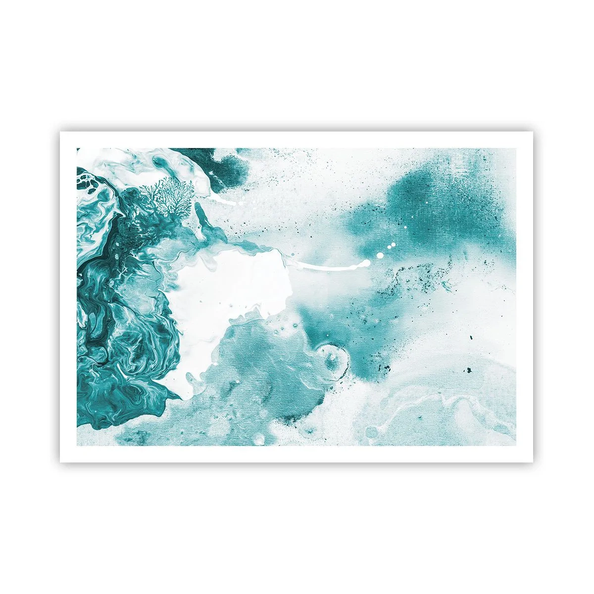 Plakat - Blå oversvømmelsesflader - 100x70 cm