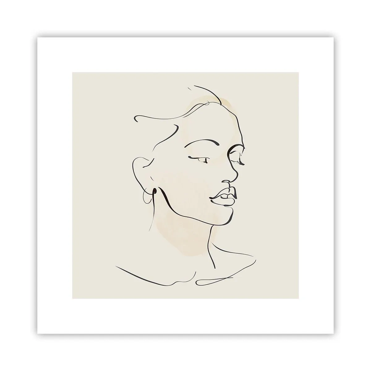 Plakat - En bestemt linje - 30x30 cm