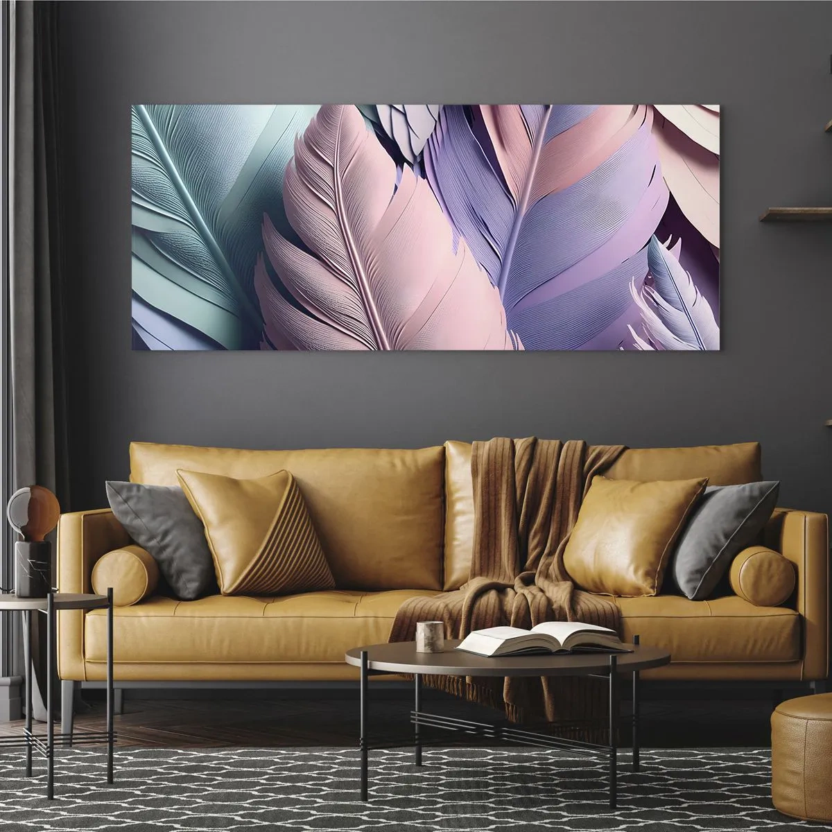 Billede på glas - Chik fugl - 140x50 cm