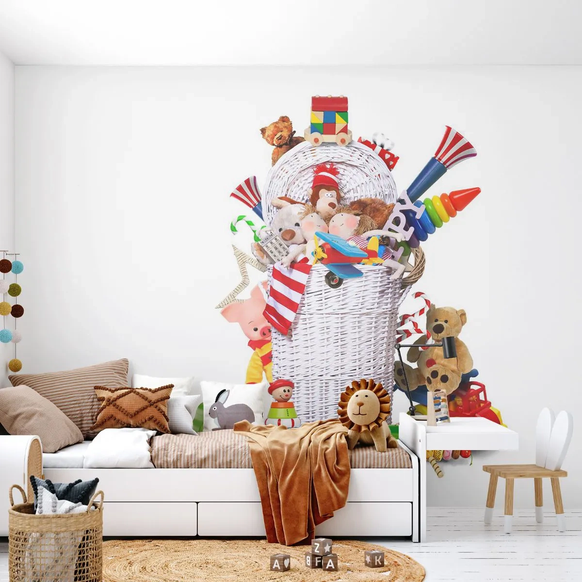 Fototapet Standard Eco - Småbørns skatte - Legetøj, For børn, Børneværelse - 200x140 cm
