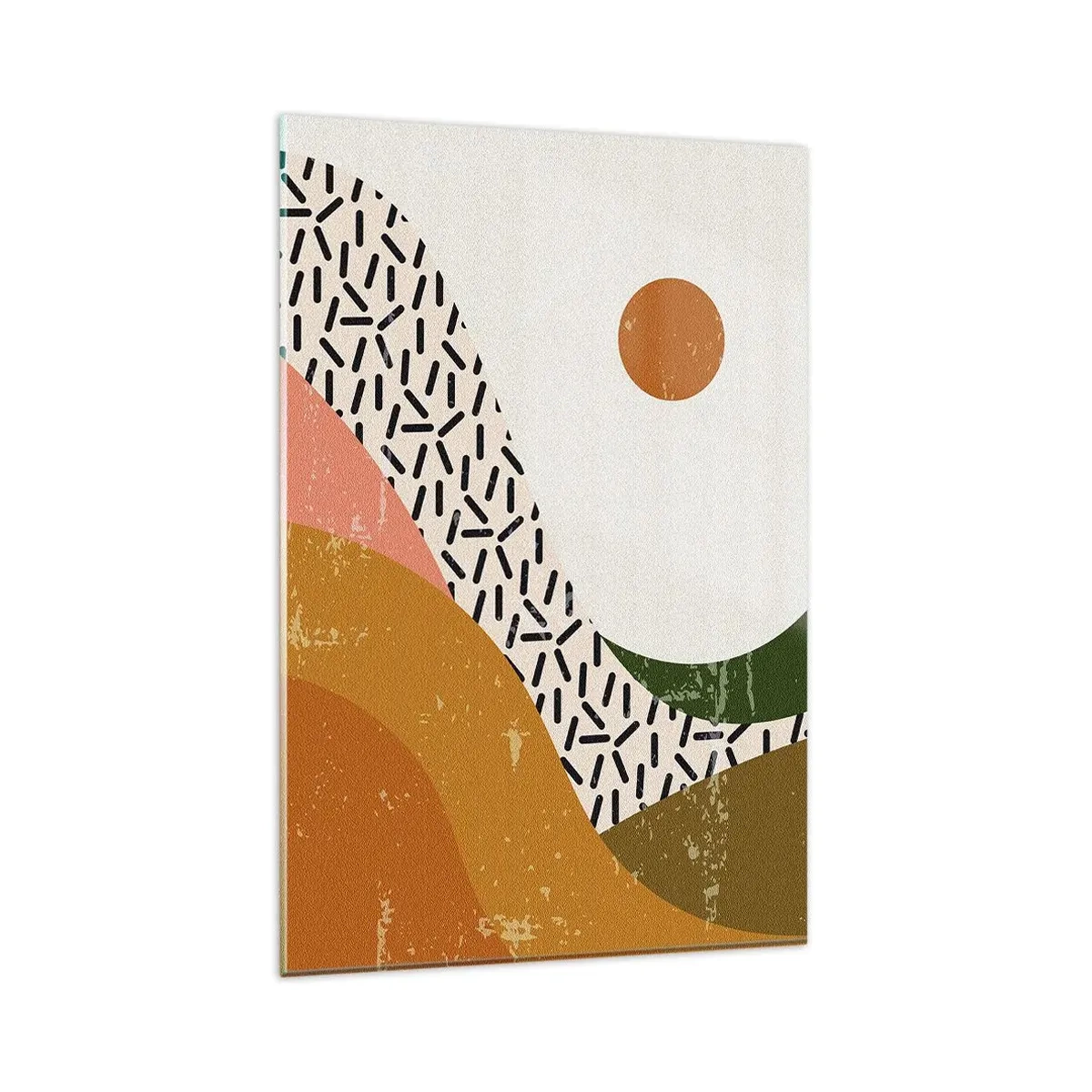 Billede på glas - Solrig abstraktion - 80x120 cm