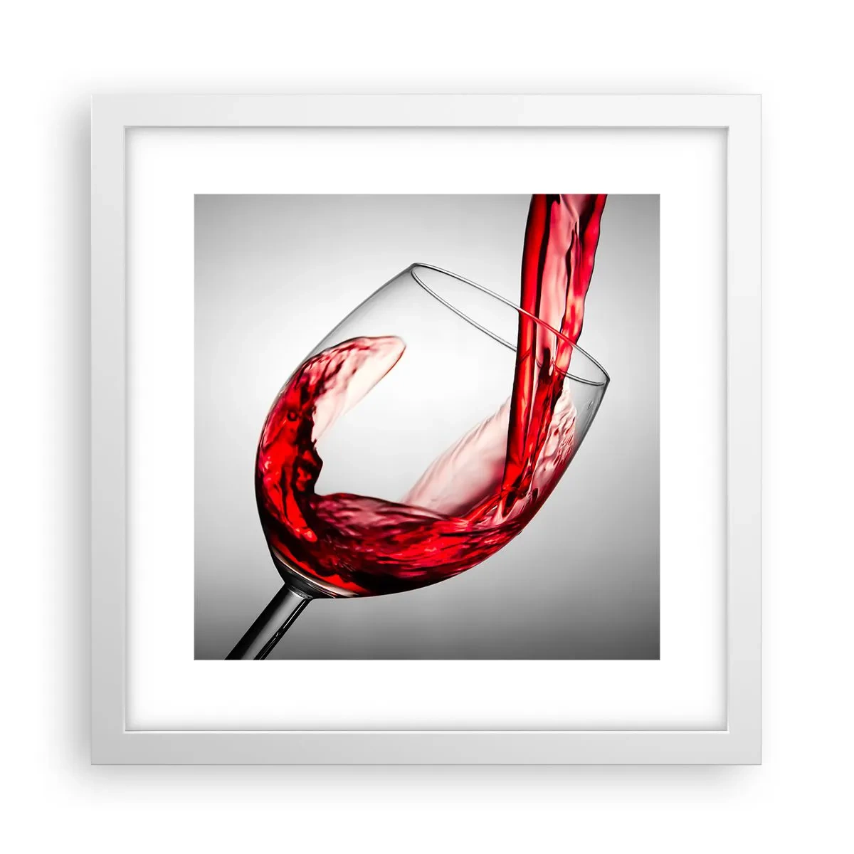 Plakat i hvid ramme - Farve - bevægelse - lyd - 30x30 cm