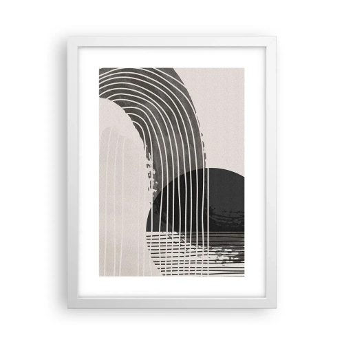 Plakat i hvid ramme - Derhen og tilbage - 30x40 cm