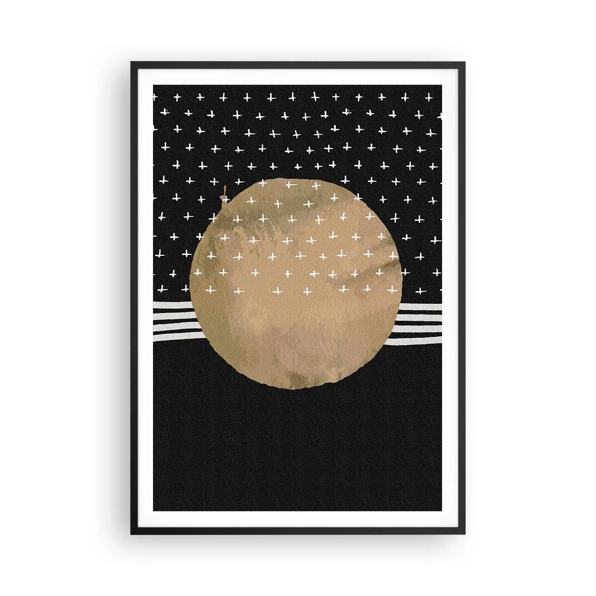 Plakat i sort ramme - Komposition: galaksens flag - 70x100 cm