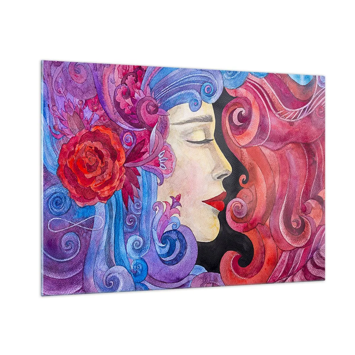 Billede på glas - Art Nouveau er stadig i live - 100x70 cm