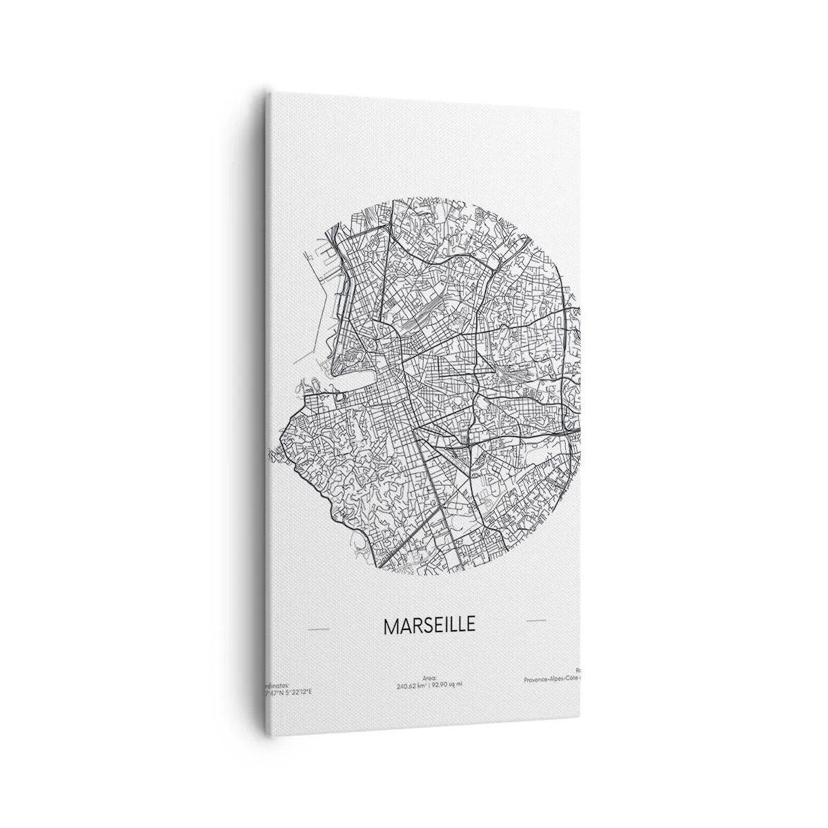 Lærredstryk - Billede på lærred - Marseilles anatomi - 55x100 cm