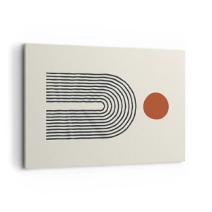 Lærredstryk - Billede på lærred - Magnetisme af former og farver - 100x70 cm