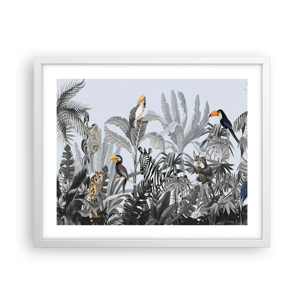 Plakat i hvid ramme - En afrikansk fabel - 50x40 cm