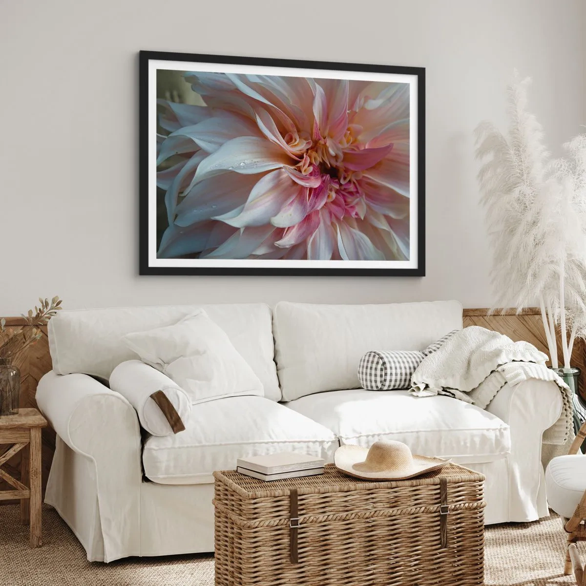 Plakat i sort ramme - Blomstrende friskhed - 70x50 cm