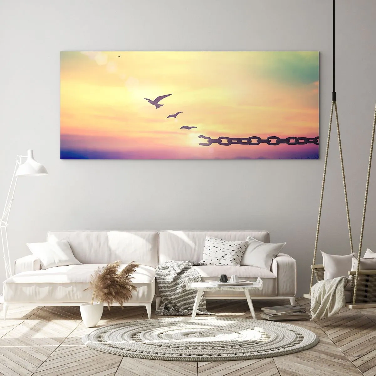 Billede på glas - Sejr for frihed - 120x50 cm