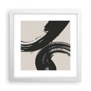 Plakat i hvid ramme - Fejende og cirkulær - 30x30 cm