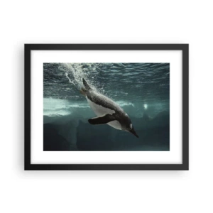 Plakat i sort ramme - Velkommen til min verden - 40x30 cm